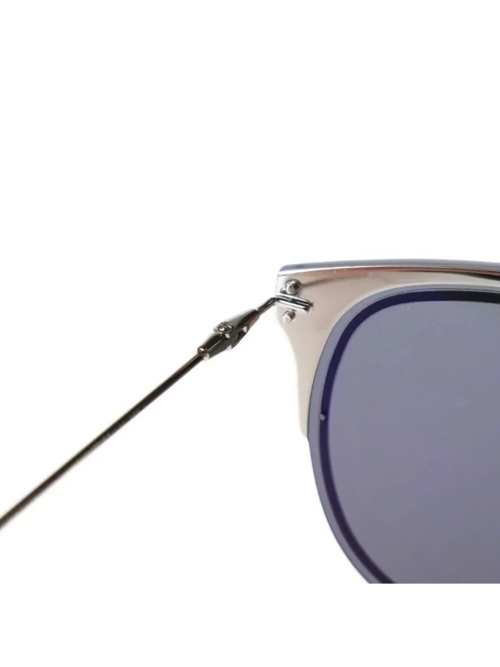 Dior Homme Metal Frame Flat Lens Sunglasses Eyewear 65 Black Silver